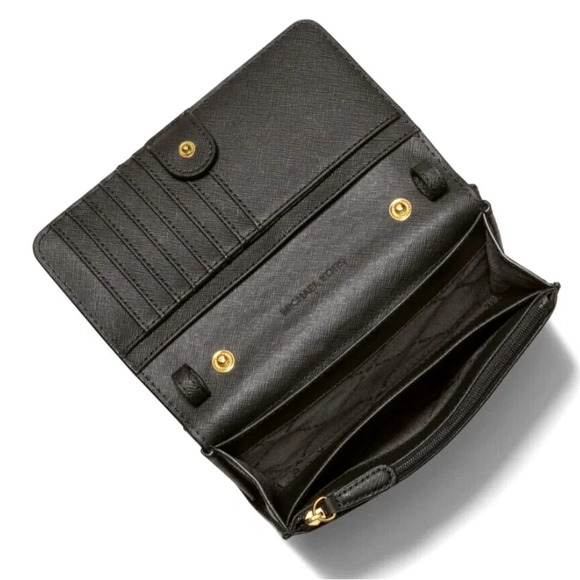 MICHAEL KORS Jet Set Travel Medium Saffiano Leather Smartphone Crossbody Bag - Picture 2 of 4